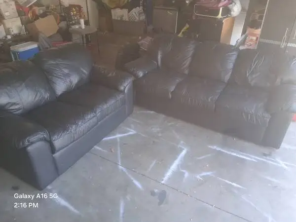 Black Sofas Set
