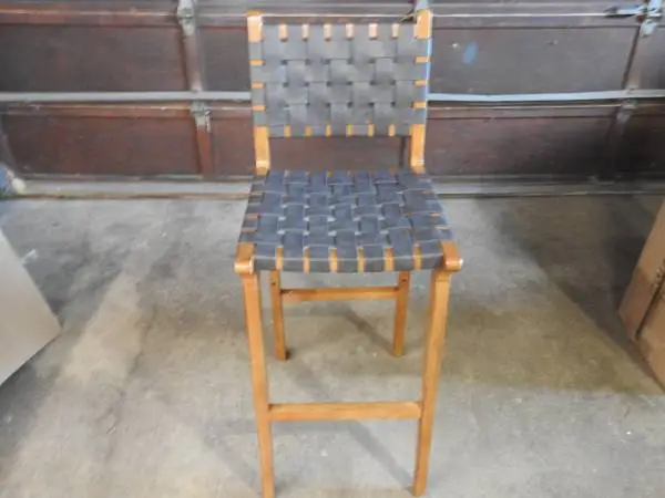 Leather Strapped Stool