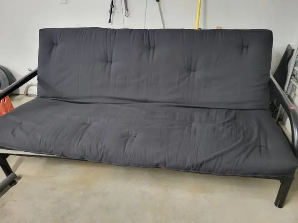 Futon with memory foam mattress