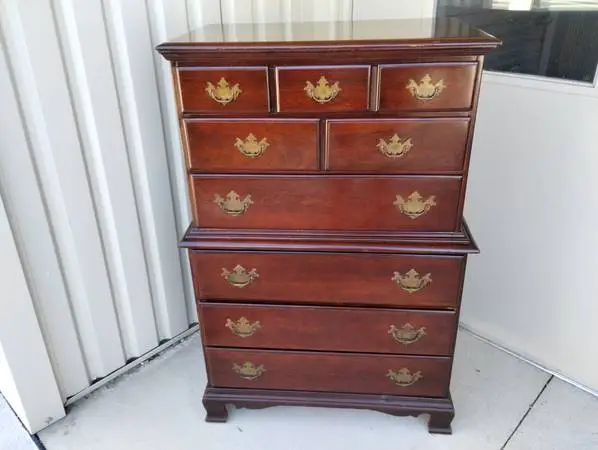 ca1948 Chippendale Style Mahogany Tall Chest