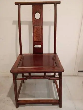 Chinese red wood chairs *4