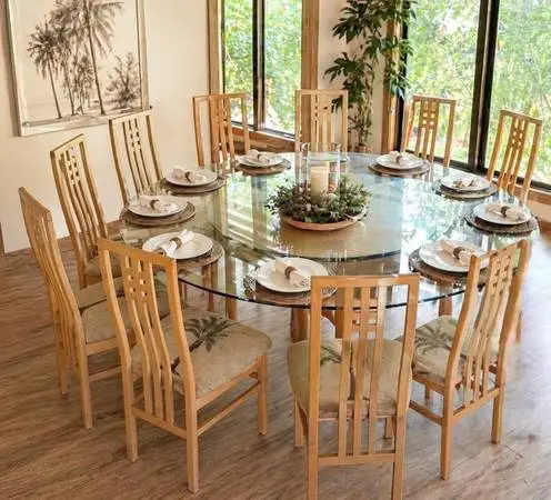 Vintage 72 INCH Round Glass Dining Set – W/ 10 Chairs | Bombay Company