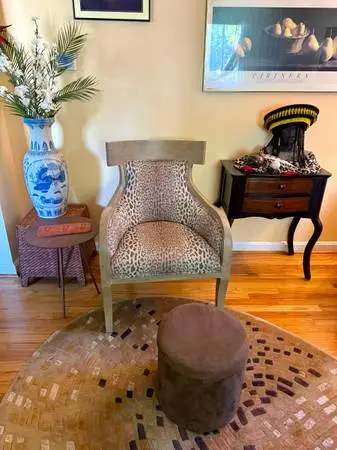 Designer Animal Print Chair by Havertys