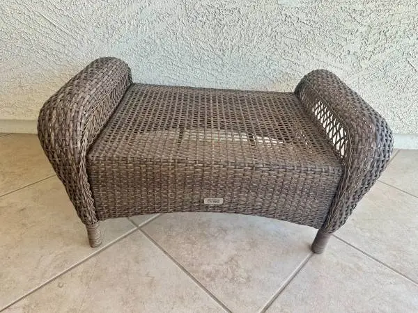 Wicker Footstool Patio Martha Stewart