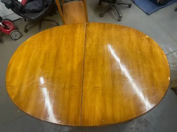 Vintage Antique Oval Oak Wood Kitchen Dining Living Room Wooden Table