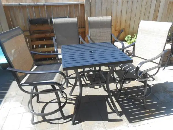 4 Chair Patio Set w/hole for Umbrella (Not Included) Like New $250 obo