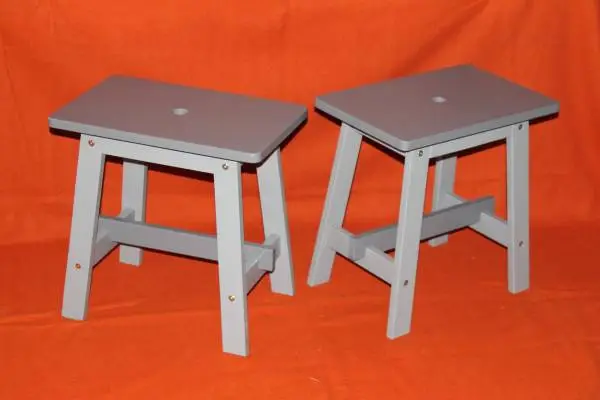 Two small tables - Grey finish