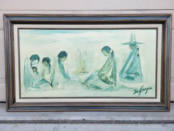 Rare Ted DeGrazia Painting The Quiet Ones