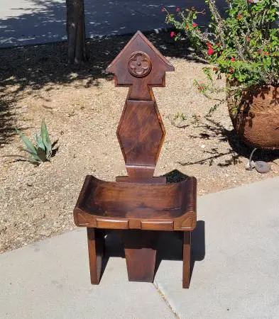 Brutalist vintage chair made in Spain