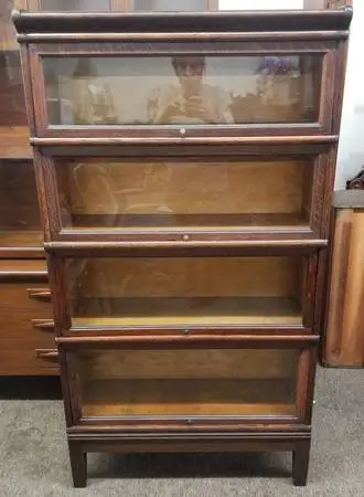 Four Stack Barrister Tiger Oak ( Quarter Sawn ) Bookcase
