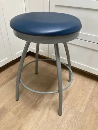 17 Diameter Blue Misha Swivel Bar Stool