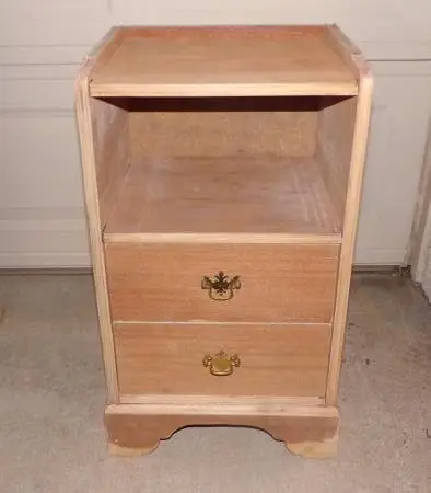 Bare Furniture:  2 drawer mahogany Mid-Cent Night Stand