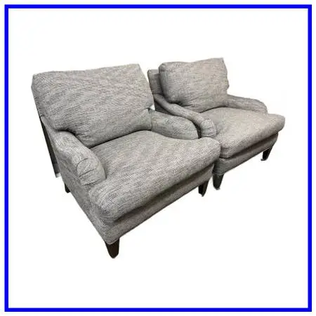 Crate & Barrel Essex Armchairs, Pair
