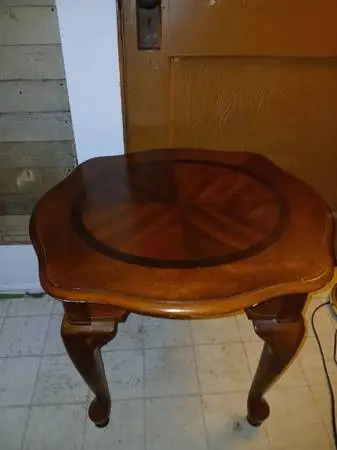 Vintage solid wood table lamp table