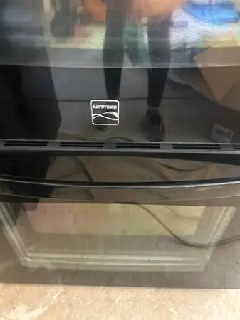 Black kitchen appliances- oven, dishwasher, microwave nice!