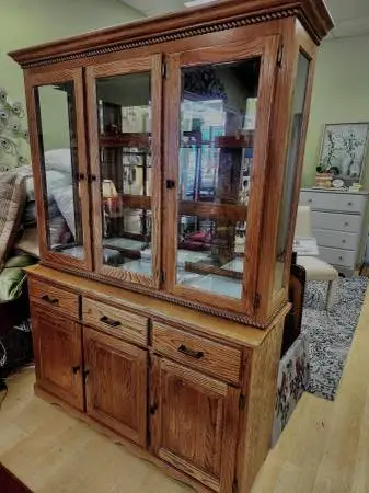 Solid Oak Hutch-NOW