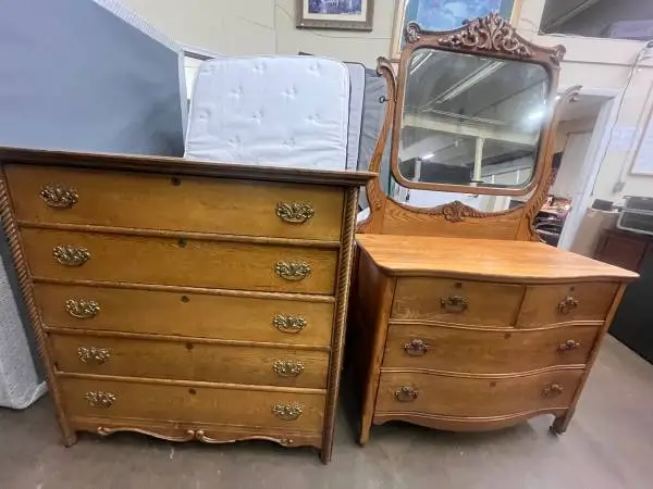 Antique High boy and Chest of drawers with a mirror