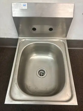 Commercial Stainless Steel Wall-Mount Hand Sink - No Faucet