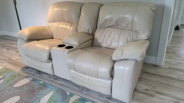 Double Recliner Leather Sofa electric Great condition