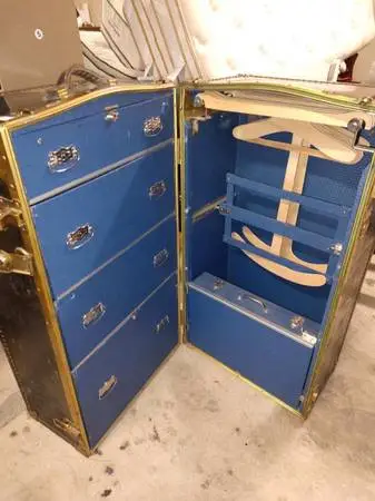 Antique Mendel Trunk Traveling Wardrobe Trunk