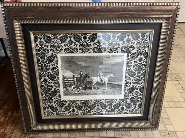 Vintage Equestrian Art Titled Hunter For Sale