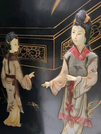 RARE Antique Vintage 4 panel Asian Room divider