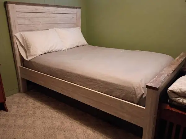 Full size bed with storage