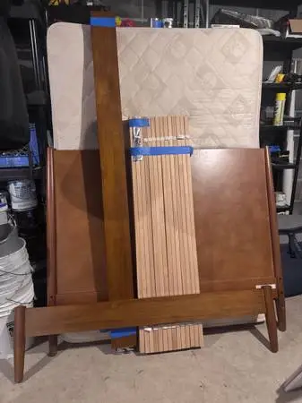 Full-sized MCM West Elm Bed Frame