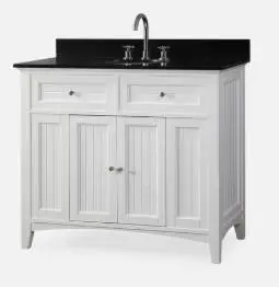 42 inch Black Granite Top bathroom sink Vanity