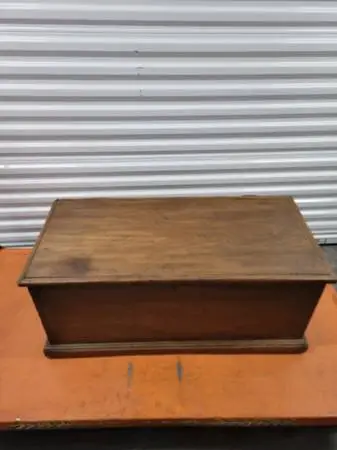 Early 19th Century wooden box Primitive Solid Wood Chest