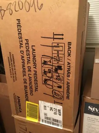 New Whirlpool Laundry Pedestal