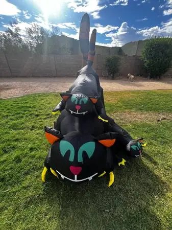 Halloween Cat Trio, 5 feet, Inflatable Pre-lit