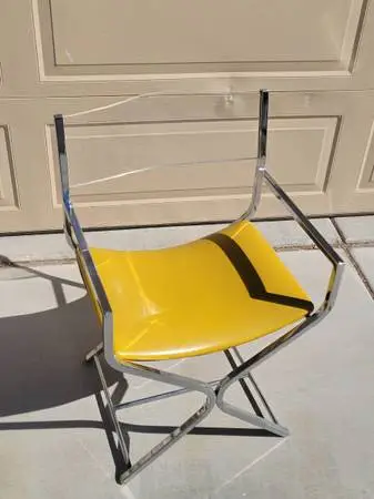Vintage MCM Chrome & Lucite Director Chair