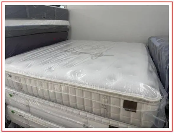 California King Koil Natural Collection Eurotop Mattress & Boxes Bed