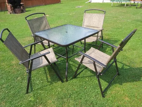 patio table and 4 chairs