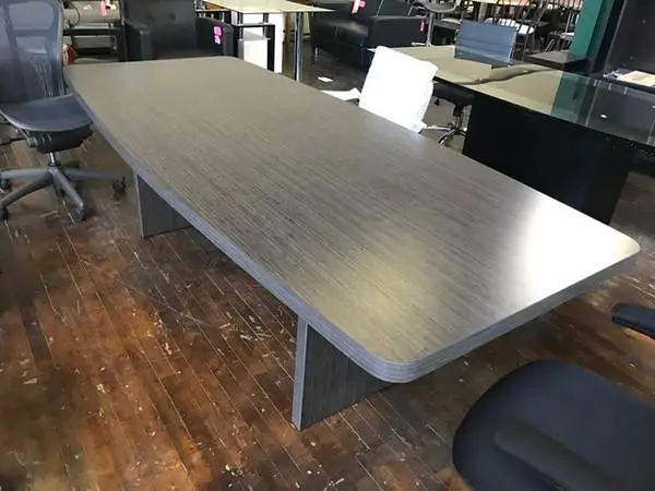 conference table boat shape 42x96 DARK GRAY