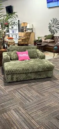 STORE CLEARANCE: Oversized Chaise Lounge - Olive Green