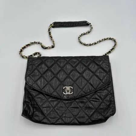 Vintage Quilted Shoulder Envelope Flap Bag