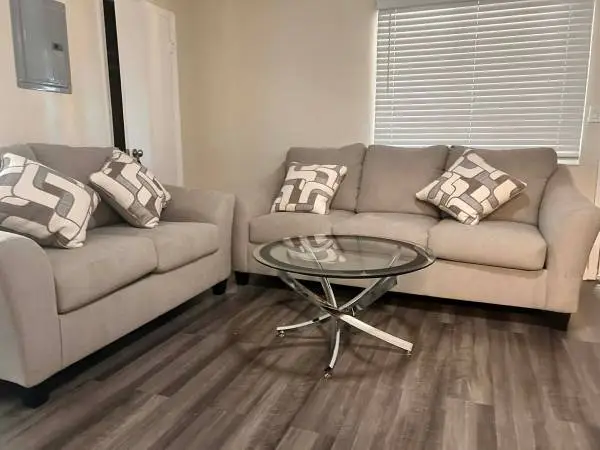 living room set and dining set