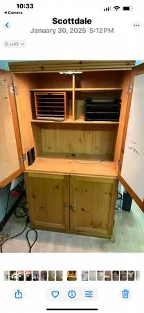 Computer Desk Cabinet / Office Armoire with Storage
