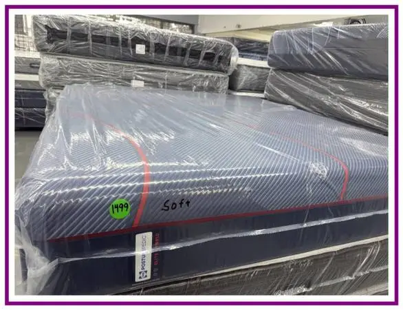 King Size Sealy Posturepedic Elite Hybrid Mattress & Boxes Bed