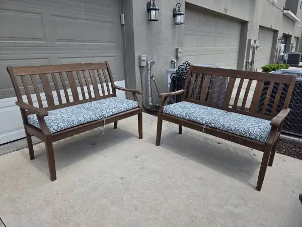 Pair of Wood Benches