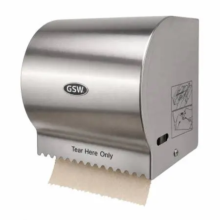 GSW BX-MR8 WallMount Stainless Steel Manual Roll Paper Towel Dispenser