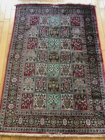 100% SILK Handmade Persian Rug Oriental Carpet p008 (NEW)