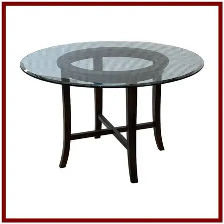 Crate & Barrel Halo Glass + Wood Dining Table