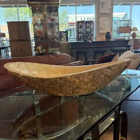Capiz Shell Oval Vase - 25.5X8.5X5H