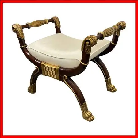 Maitland-smith Neoclassical Curule Bench. Estimated Price: $2,000