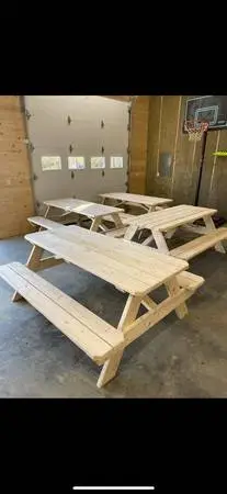 Picnic tables