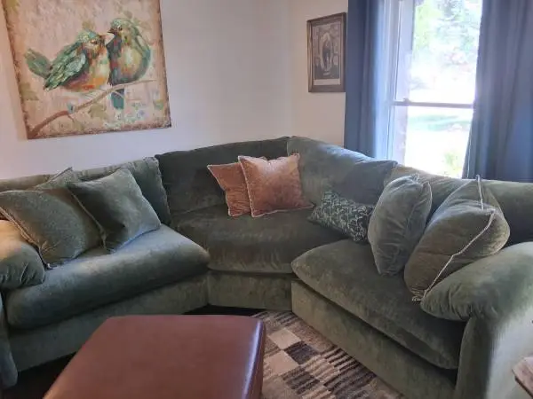 Beautiful green sectional like new