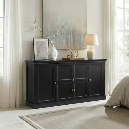 63 Large Buffet Cabinet Sideboard With Drawers,Shelves And Doors